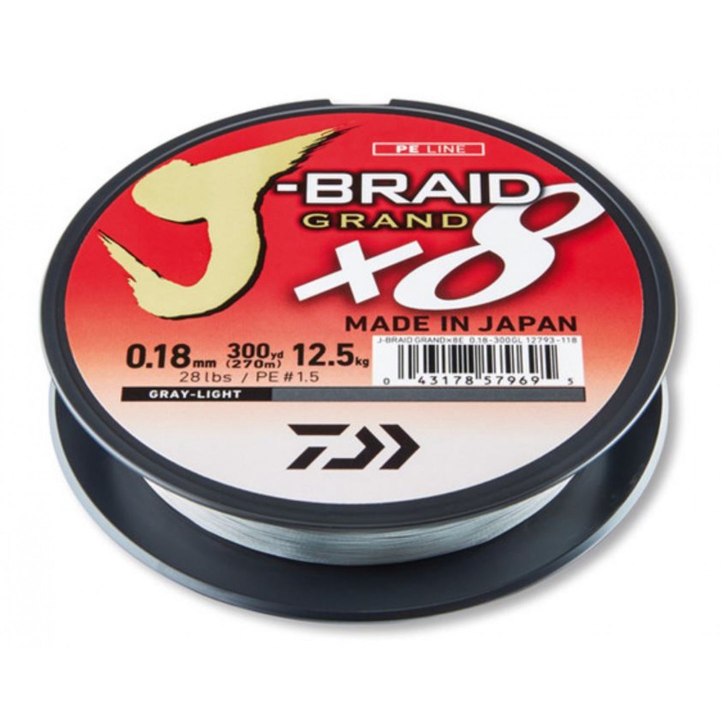 Daiwa J-BRAID Grand X8 Γκρι – 150μ